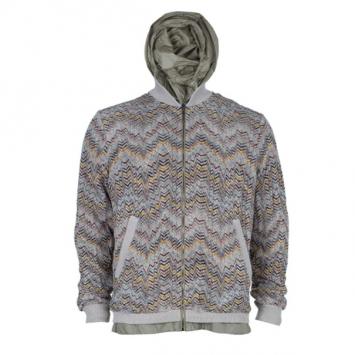 Pre Owned Missoni Men's Multicolor Knit Bomber Jacket L