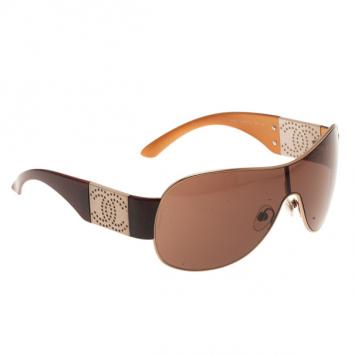 Chanel Gold and Black 4154 Shield Sunglasses