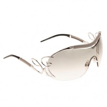 Roberto Cavalli Silver Lacedemone Shield Sunglasses