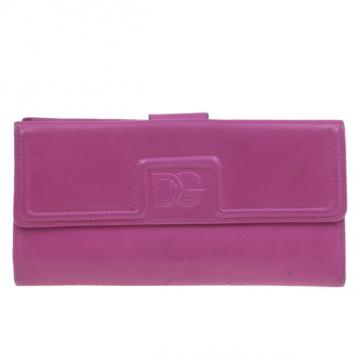Dolce and Gabbana Pink Leather Wallet
