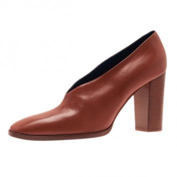 Celine Brown Leather Cognac Pumps Size 40