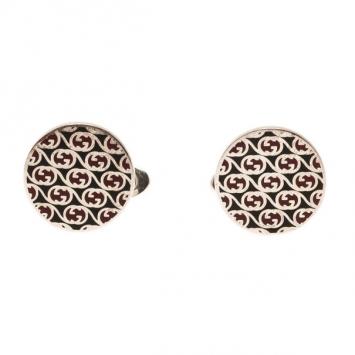 Pre Owned Gucci GG Sterling Silver Cufflinks