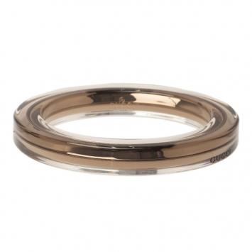 Gucci Metal and Plexiglass Brown Thin Bangle 18.5