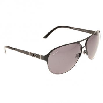 Gucci Black GG 4233 Half Rimmed Polarised Aviators