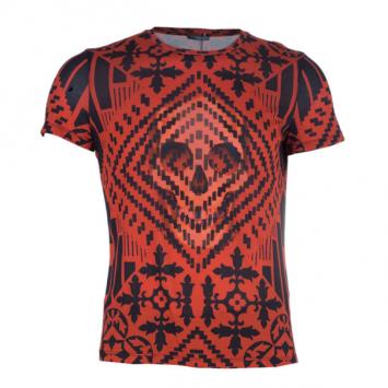 Pre Owned Alexander McQueen Contrast Motif Skull T-Shirt L