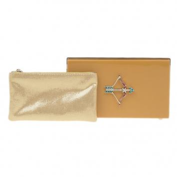 Charlotte Olympia Beige Zodiac Pandora Sagittarius Clutch