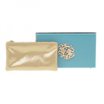 Charlotte Olympia Turquoise Zodiac Pandora Gemini Clutch