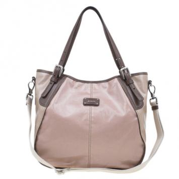 Tod's Beige Coated Canvas Gline Tote