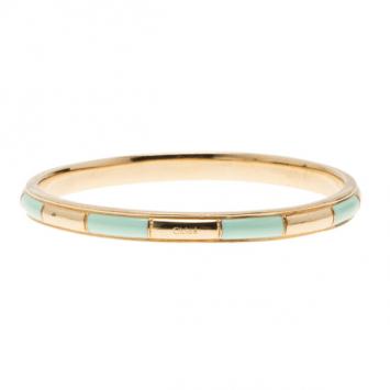 Chloe Logo Embossed Blue Thin Bangle 21CM