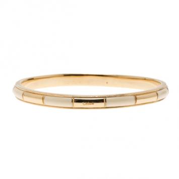 Chloe Logo Embossed White Thin Bangle 21CM