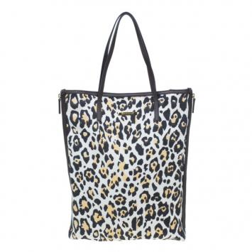 Stella McCartney Brown Cotton Noemi Leo Zip Tote