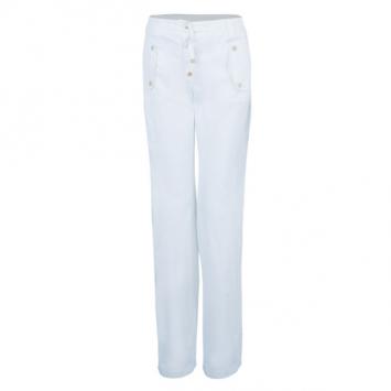 Valentino White Casual Cotton Flare Pants S
