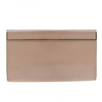 Jimmy Choo Beige Patent Cayla Clutch