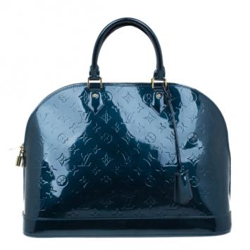 Louis Vuitton Petrol Monogram Vernis Alma GM