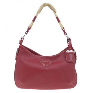 Prada Red Leather Hobo