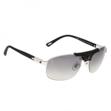 Pre Owned Chopard Silver and Black SCH907 Polarized Aviators