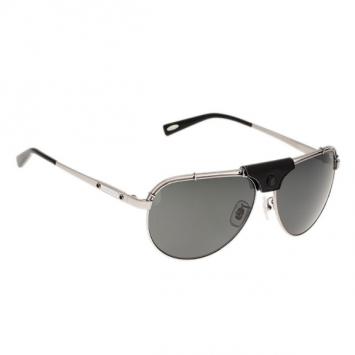 Pre Owned Chopard Grey and Black SCHA12M Polarized Aviators