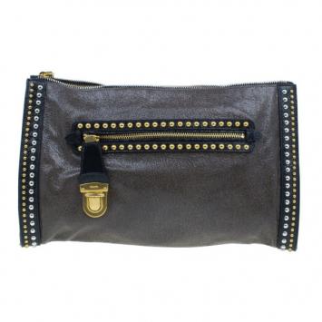Prada Craquele Studded Clutch