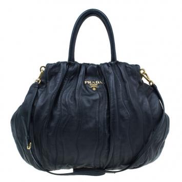 Prada Black Nappa Mordore Hobo