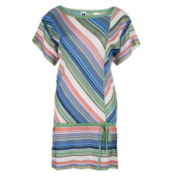 M Missoni Multicolor Stripe Drop Waist Knit Dress S