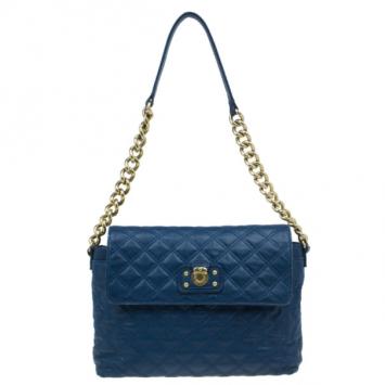 Marc Jacobs Blue Quilted Leather The XL Shoulder Bag