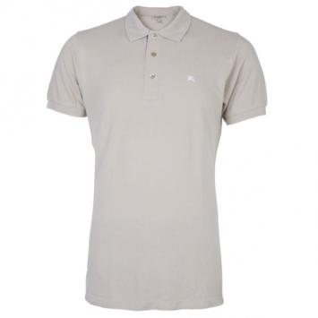 Pre Owned Burberry London Mens Beige Slim Fit Polo T-Shirt L