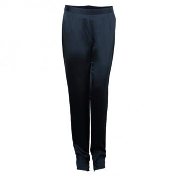 Chalayan Black Satin Slim Pants M