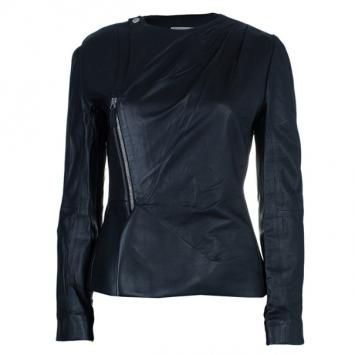 Chalayan Leather Zipper Jacket M
