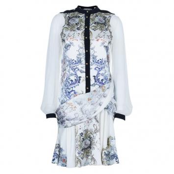Prabal Gurung Full Sleeve Printed Combo Dress M