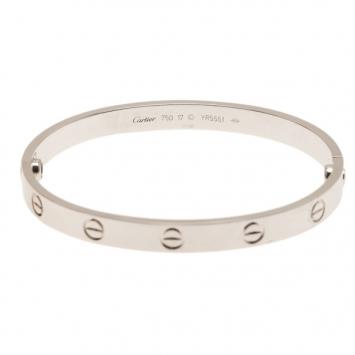 Cartier Love 18K White Gold Bracelet 17CM