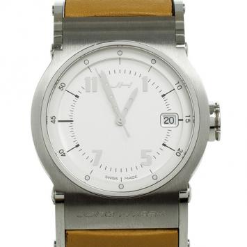 Pre Owned Hysek Verdict SS Leather Mens Wristwatch 38 MM