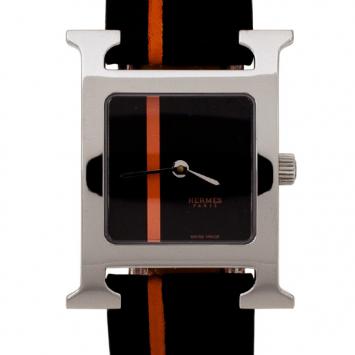 Hermes Heure H SS/Leather Womens Wristwatch 25MM