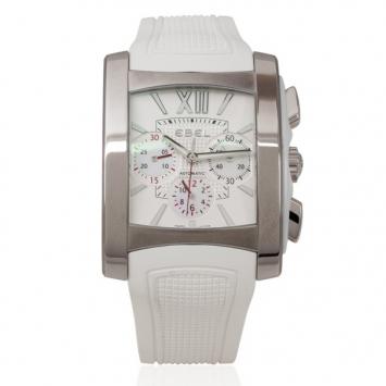 EBEL Brasilia SS Rubber Chronograph Unisex Wristwatch 40MM