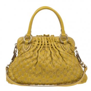 Marc Jacobs Stardust Python Cecillia Studded Leather Satchel