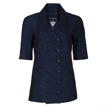 Pre Owned Chanel Black Four Pocket Jacket M