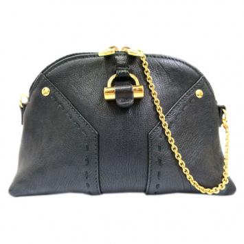 Saint Laurent Paris Black Leather Mini Muse Shoulder bag