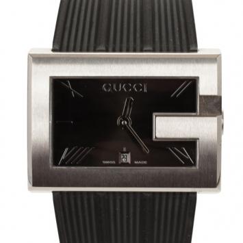 Gucci 100M SS Rubber Ladies Watch 38 MM