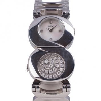 Rama Swiss Watch Dual Time SS Womens Wristwatch 24 MM