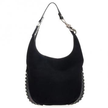 Fendi Black Suede Hobo