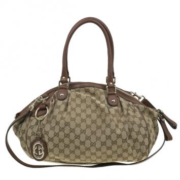 Gucci Monogram Canvas Sukey Dome Bag