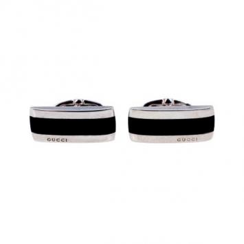 Pre Owned Gucci Sportline Engraving Cufflinks