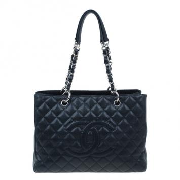 Chanel Black Caviar Grand Shopping Tote