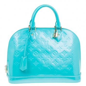 Louis Vuitton Blue Lagoon Monogram Vernis Alma PM