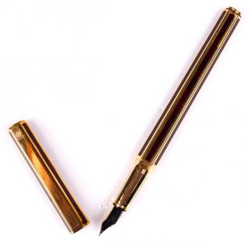 Pre Owned Caran d'Ache Hexagonal Chinese Lacquer "Ecaille" Fountain Pen