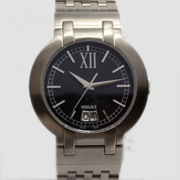 Pre Owned Versace Madison SS Black Mens Wristwatch 40 MM