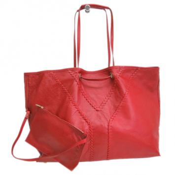 Saint Laurent Paris Red Neo Large Reversible Shopping Tote