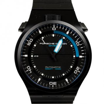 Pre Owned Porsche Design Black Diver Mens Wristwatch 46 MM