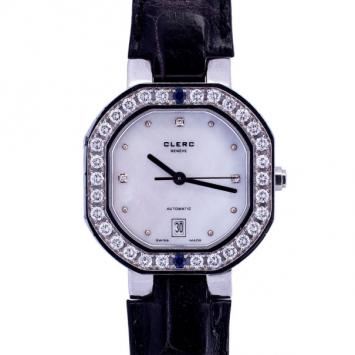 Clerc Black SS C1 Diamond Womens Wristwatch 30 MM