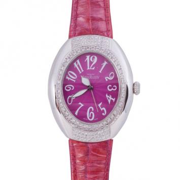 AquaMarin Purple Carina SS Diamond Womens Wristwatch 40 MM