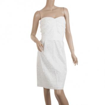 Marc by Marc Jacobs White Amelie Strapless Floral Print Dress